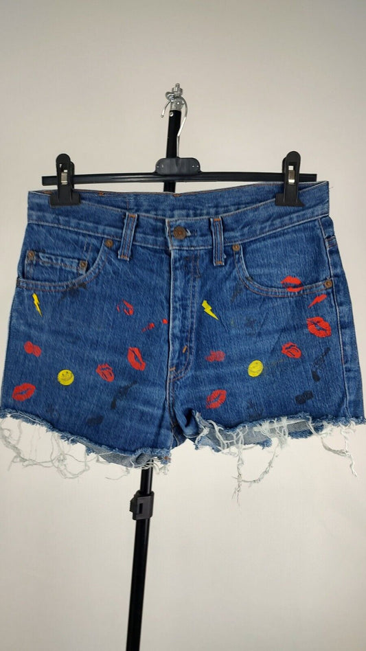 LEVI'S 603 PANTALONCINO DENIM JEANS DONNA TG 31 WOMAN VINTAGE SHORTS