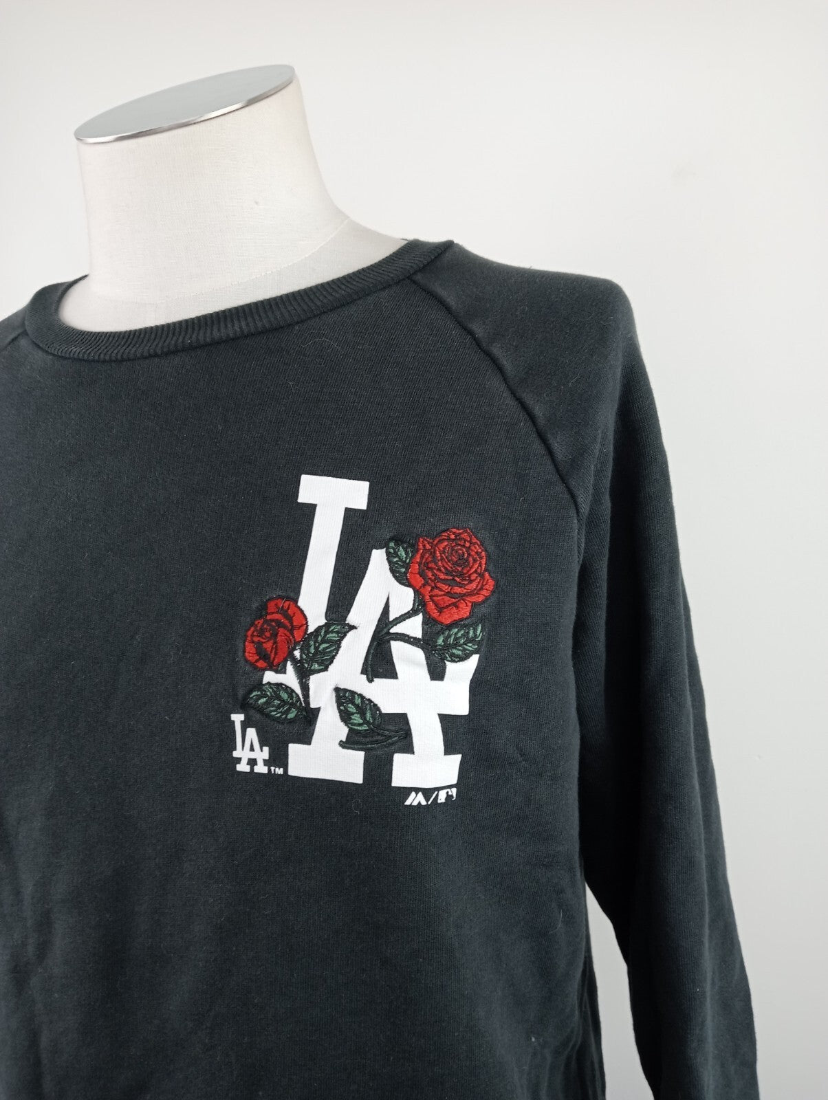 MAJESTIC MAJOR LEAGUE LA FELPA BASEBALL UOMO MAGLIA Tg L MAN SPORT  SWEATSHIRT