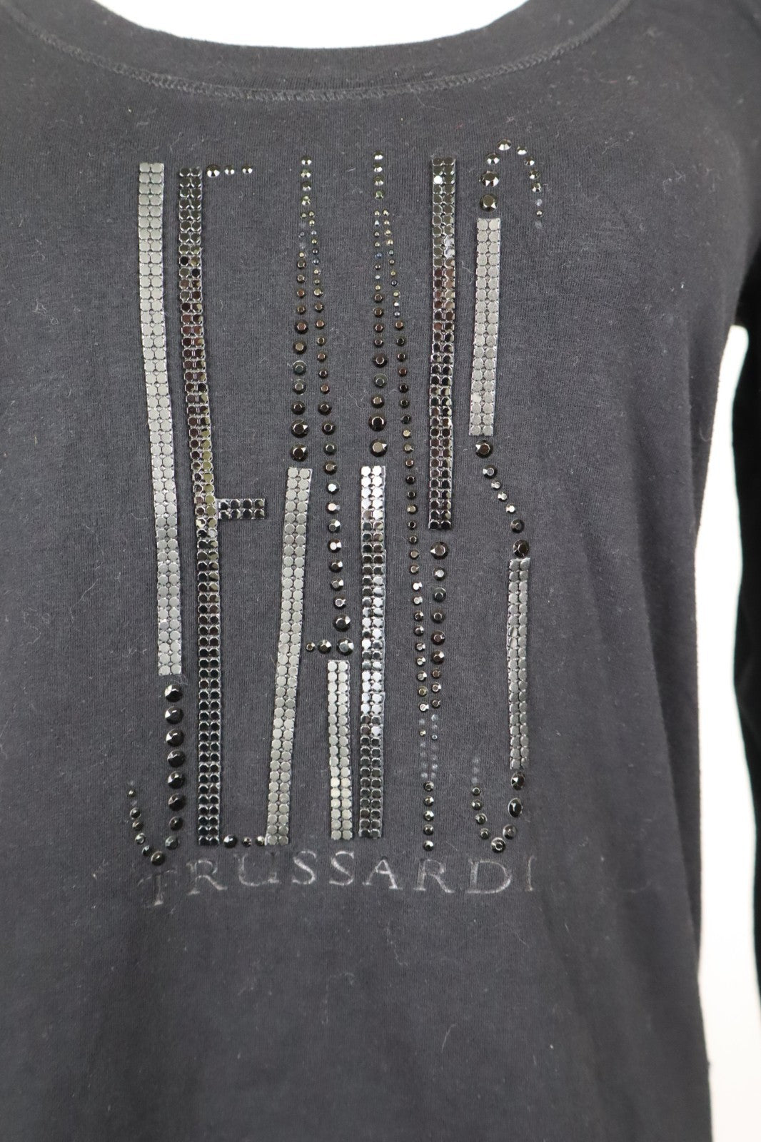 TRUSSARDI JEANS MAGLIA DONNA TG. M WOMAN CASUAL VINTAGE T-SHIRT TOP COTONE