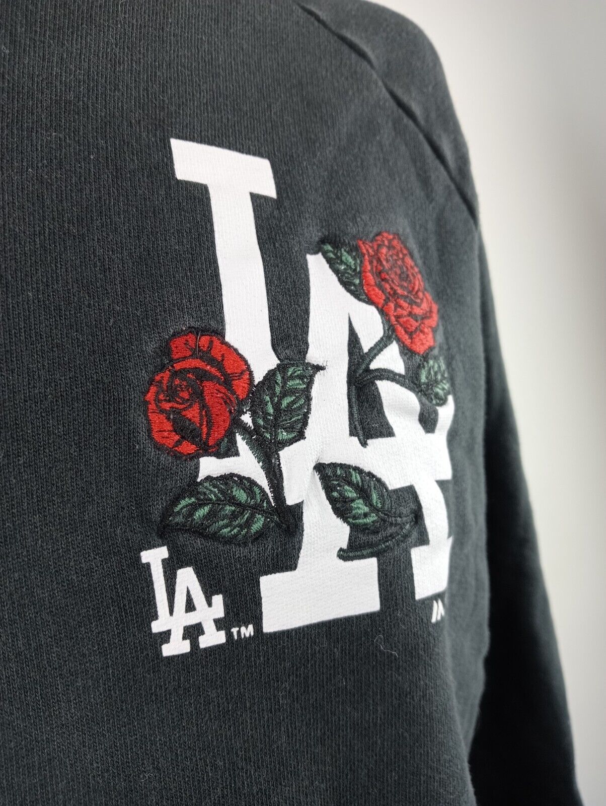 MAJESTIC MAJOR LEAGUE LA FELPA BASEBALL UOMO MAGLIA Tg L MAN SPORT  SWEATSHIRT