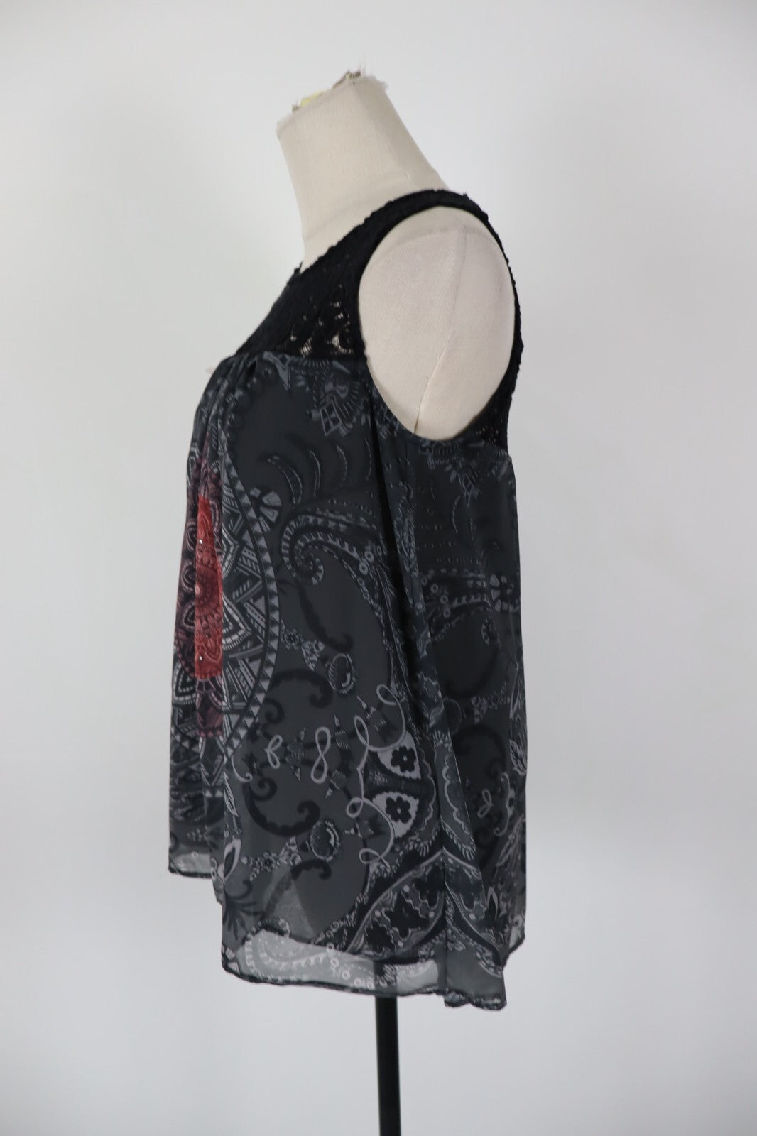 DESIGUAL MAGLIA DONNA TG. XS WOMAN T-SHIRT CASUAL VINTAGE TOP COTONE