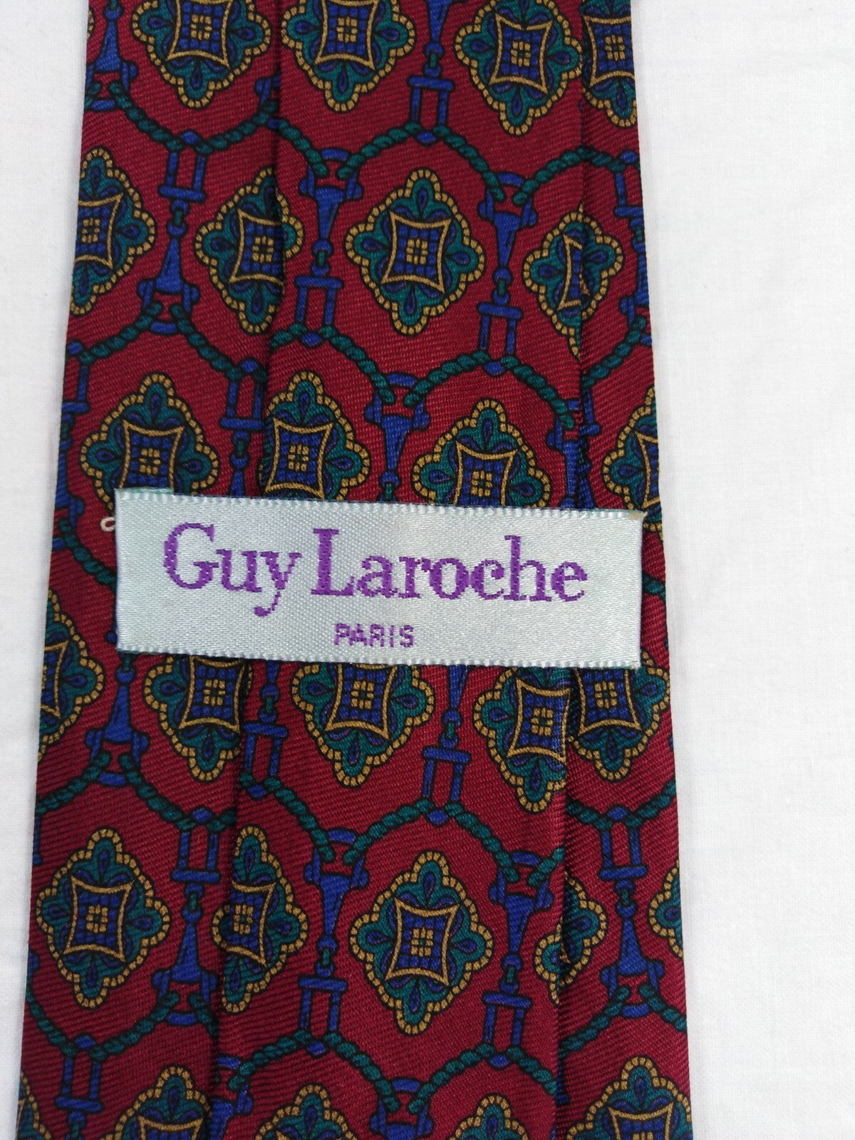 GUY LAROCHE PARIS  SILK TIE SETA CRAVATTA NECKTIE MADE IN ITALY