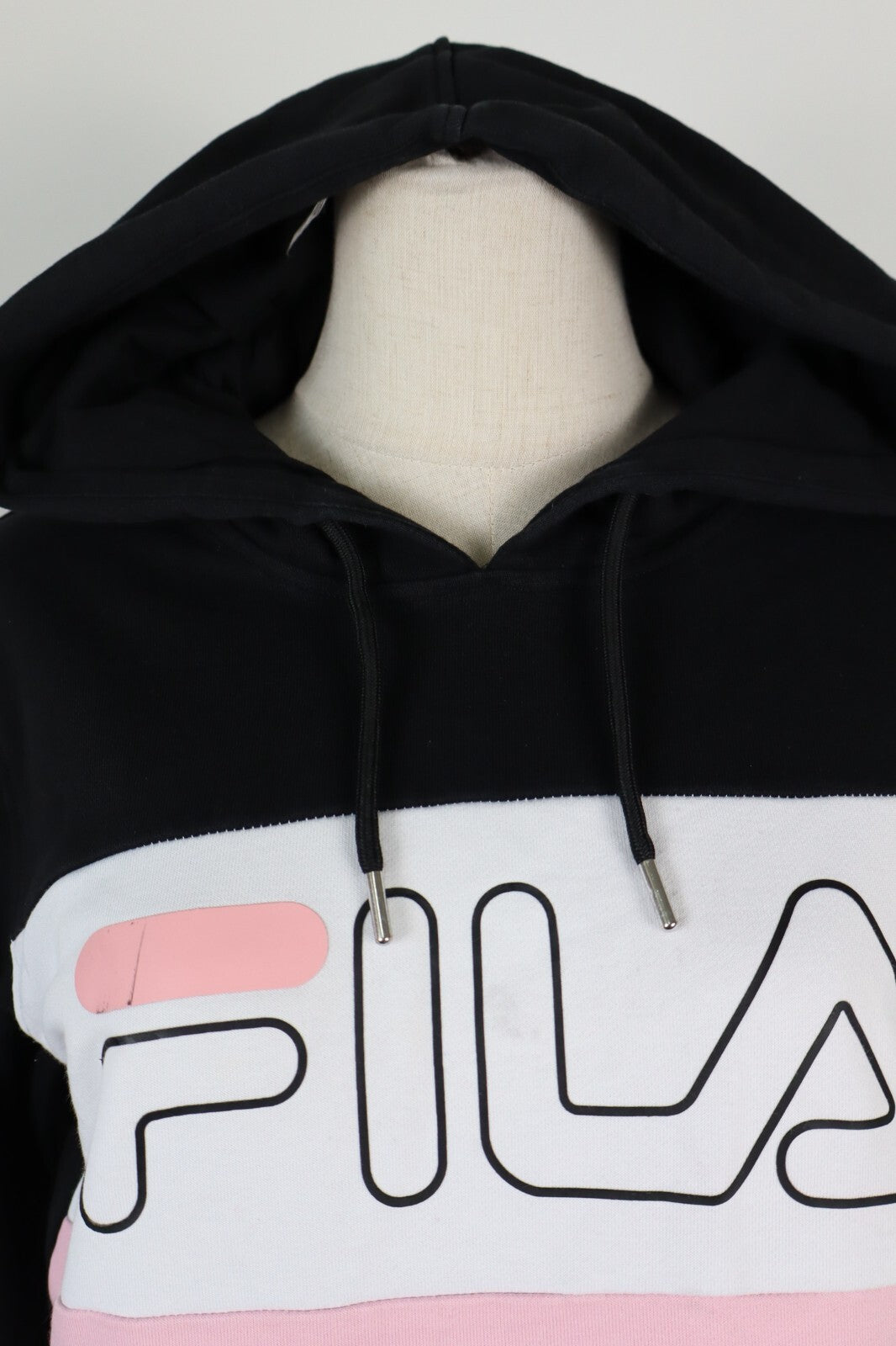 FILA FELPA CON CAPPUCCIO DONNA Tg S WOMAN CASUAL VINTAGE SWEATSHIRT COTONE