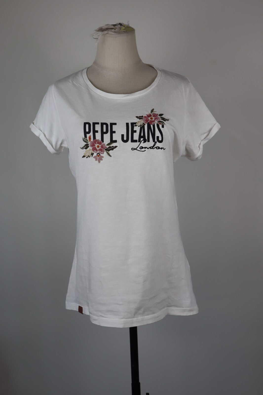 PEPE JEANS LONDON MAGLIA DONNA TG. L WOMAN CASUAL  T-SHIRT SETA COTONE