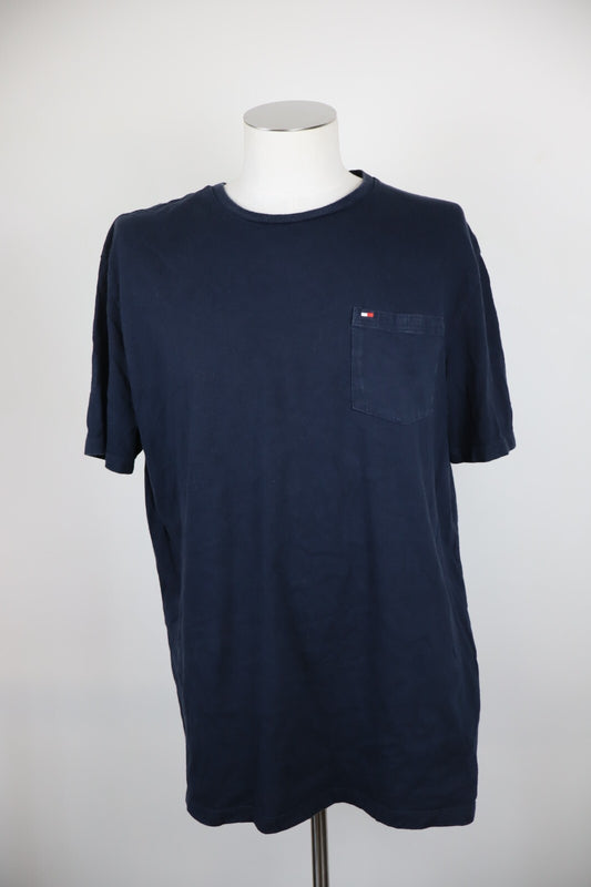 TOMMY HILFIGER MAGLIA UOMO TG XL MAN T-SHIRT CASUAL VINTAGE COTONE COTTON BLU