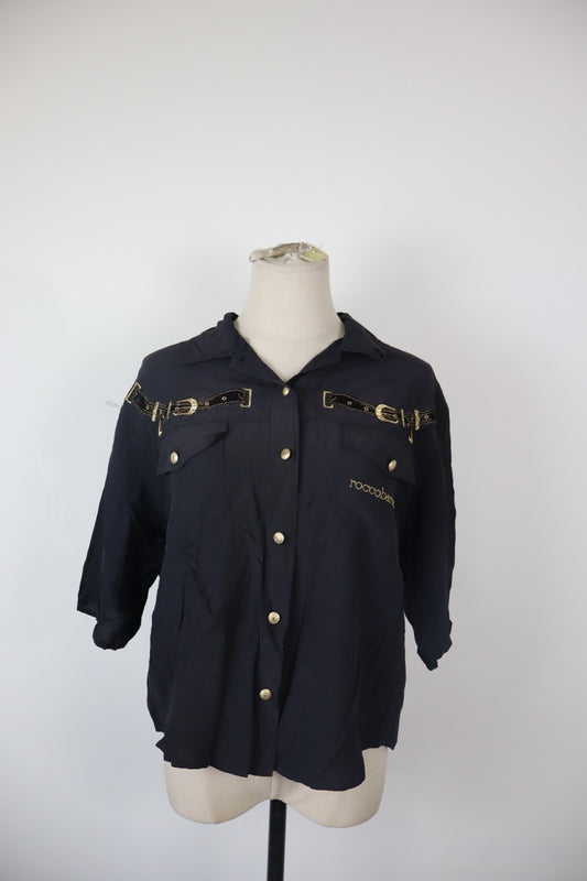 ROCCOBAROCCO CAMICIA DONNA TG. 46 WOMAN SHIRT CASUAL VINTAGE VISCOSA