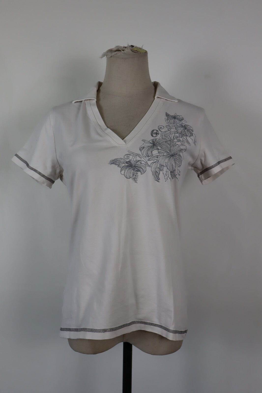 CONTE OF FLORENCE POLO MAGLIA DONNA TG L WOMAN CASUAL VINTAGE T-SHIRT COTONE