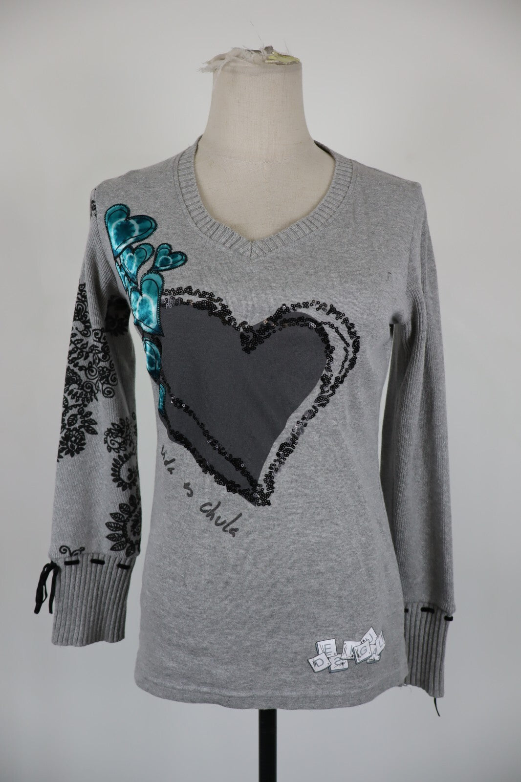 DESIGUAL MAGLIA DONNA TG. M WOMAN VINTAGE T-SHIRT CASUAL COTONE COTTON