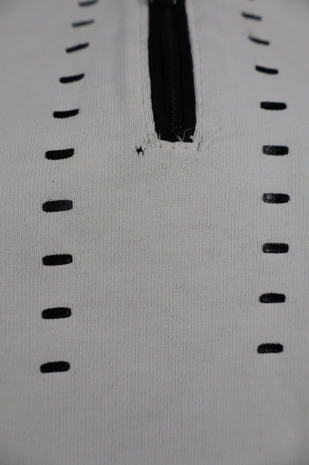 FERRE MAGLIA SMANICATA ZIP DONNA TG. M WOMAN CASUAL VINTAGE T-SHIRT TOP COTONE