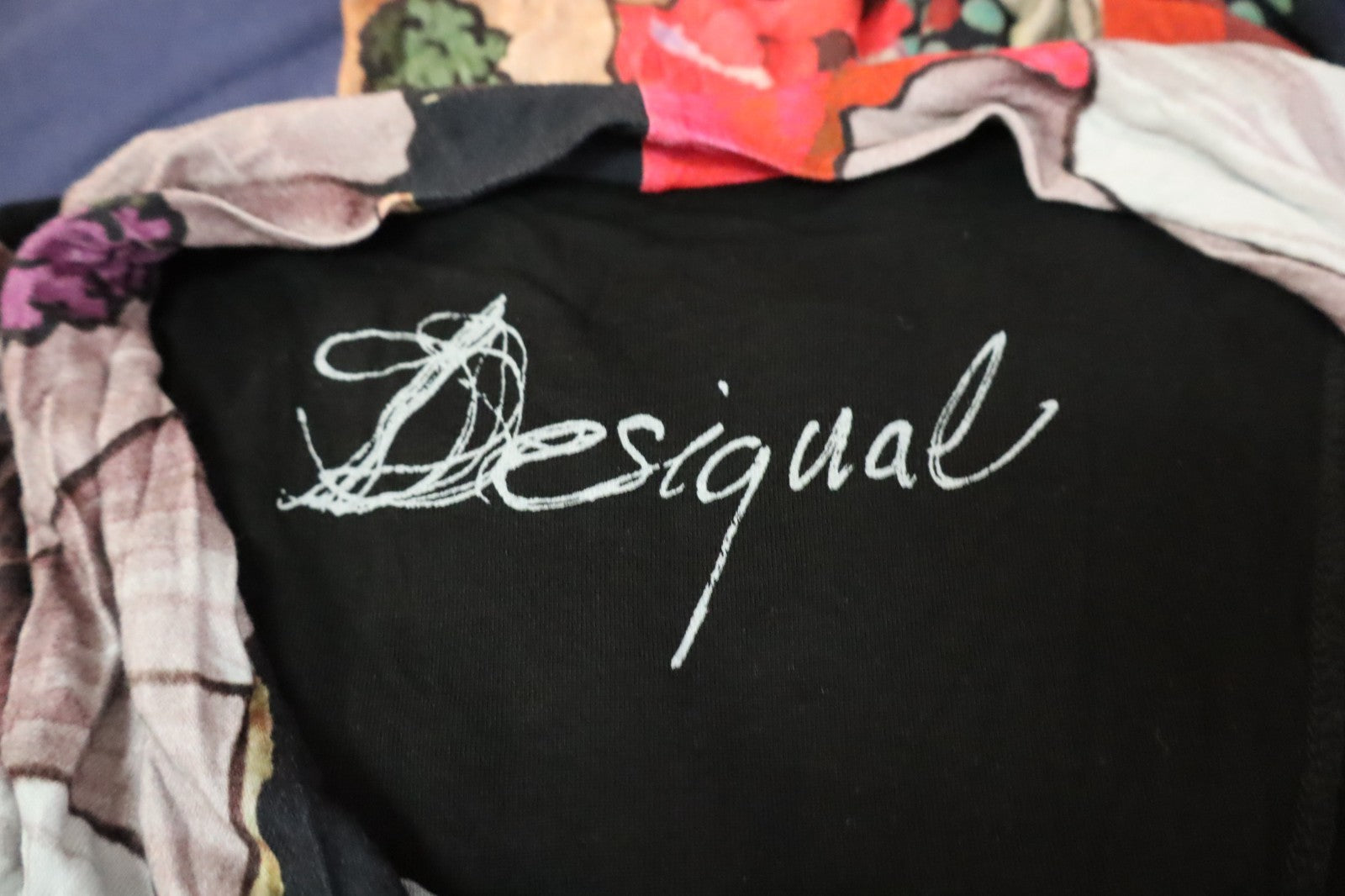 DESIGUAL VESTITO SMANICATO DONNA TG. M WOMAN CASUAL VINTAGE DRESS VISCOSA NODO