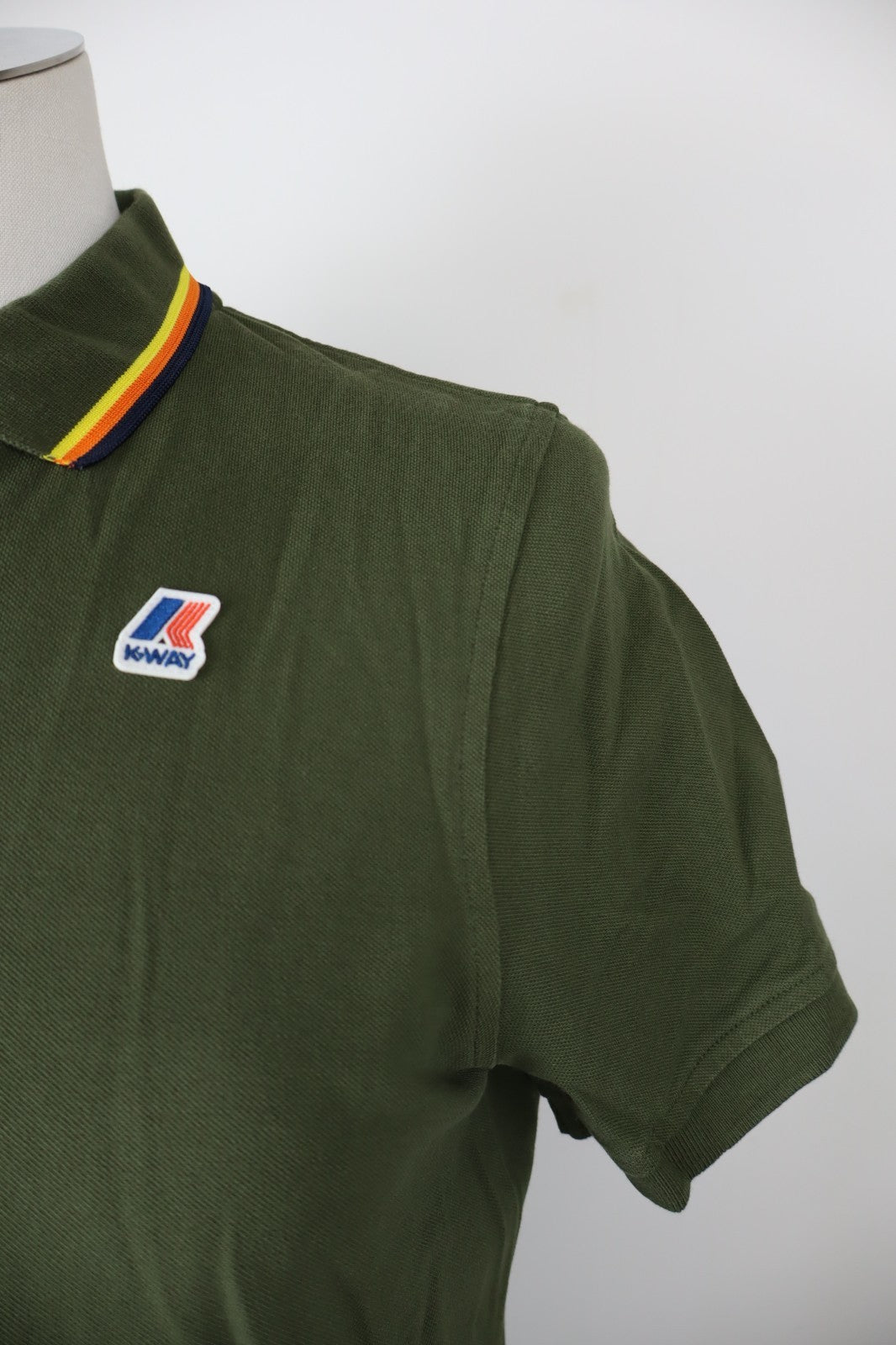 KWAY MAGLIA POLO UOMO COTONE TG M MAN COTTON T-SHIRT CASUAL VINTAGE VERDE LOGO