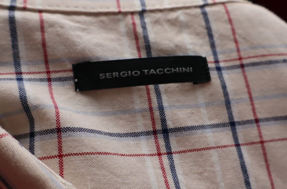 SERGIO TACCHINI CAMICIA UOMO TG. 2XL COTONE MAN CASUAL VINTAGE SHIRT COTTON