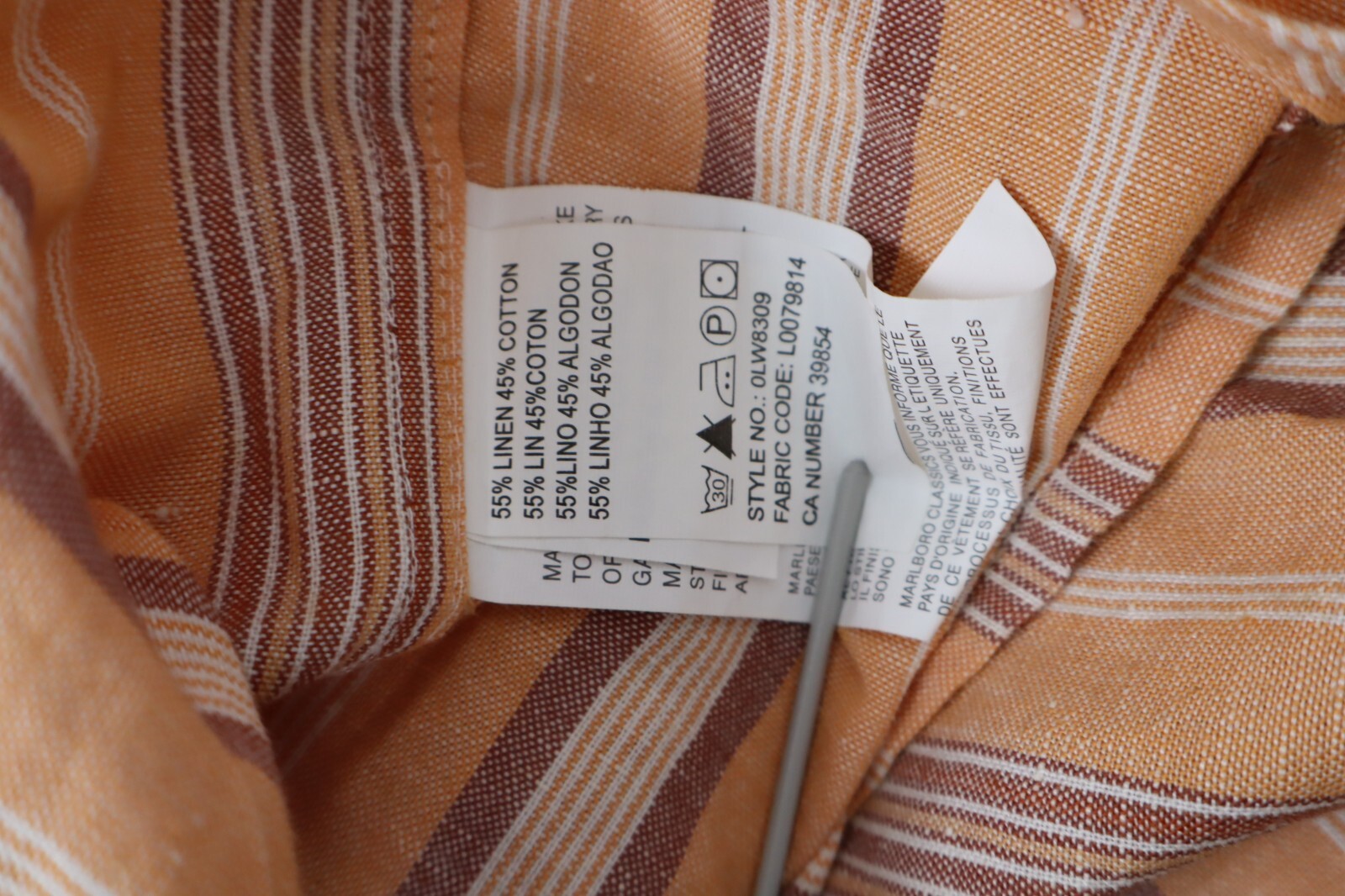 MARLBORO CLASSICS CAMICIA UOMO COTONE LINO TG. M MAN CASUAL VINTAGE SHIRT