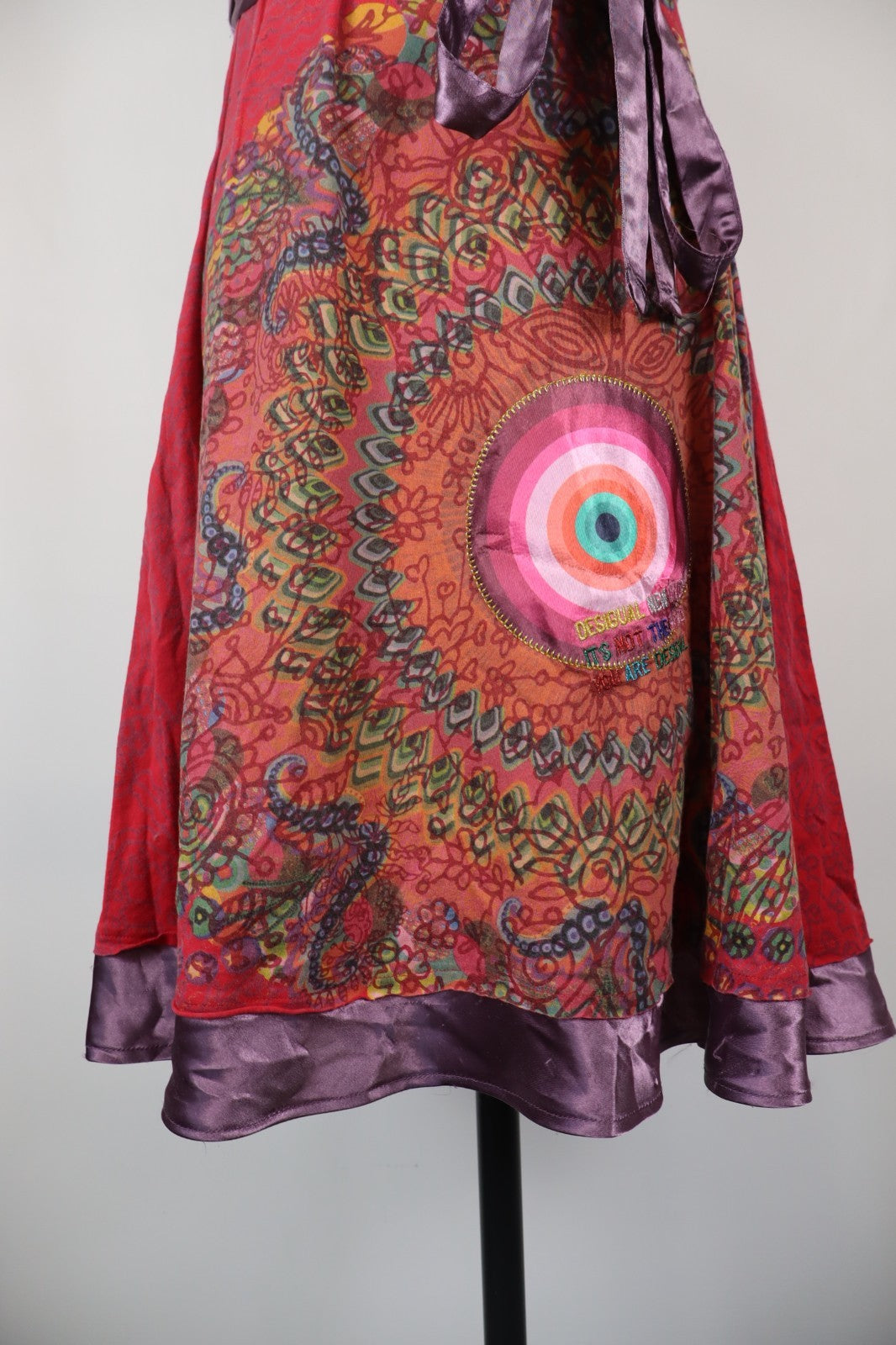 DESIGUAL VESTITO DONNA TG. L WOMAN CASUAL VINTAGE DRESS COTONE