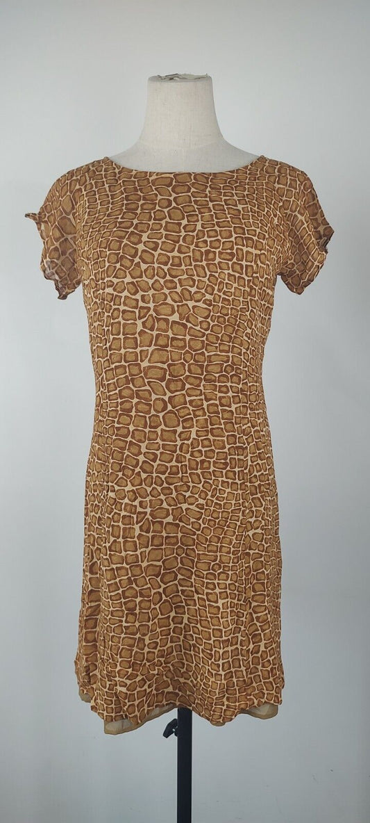 MARELLA VESTITO DONNA TG. 40 WOMAN CASUAL VINTAGE DRESS LINO