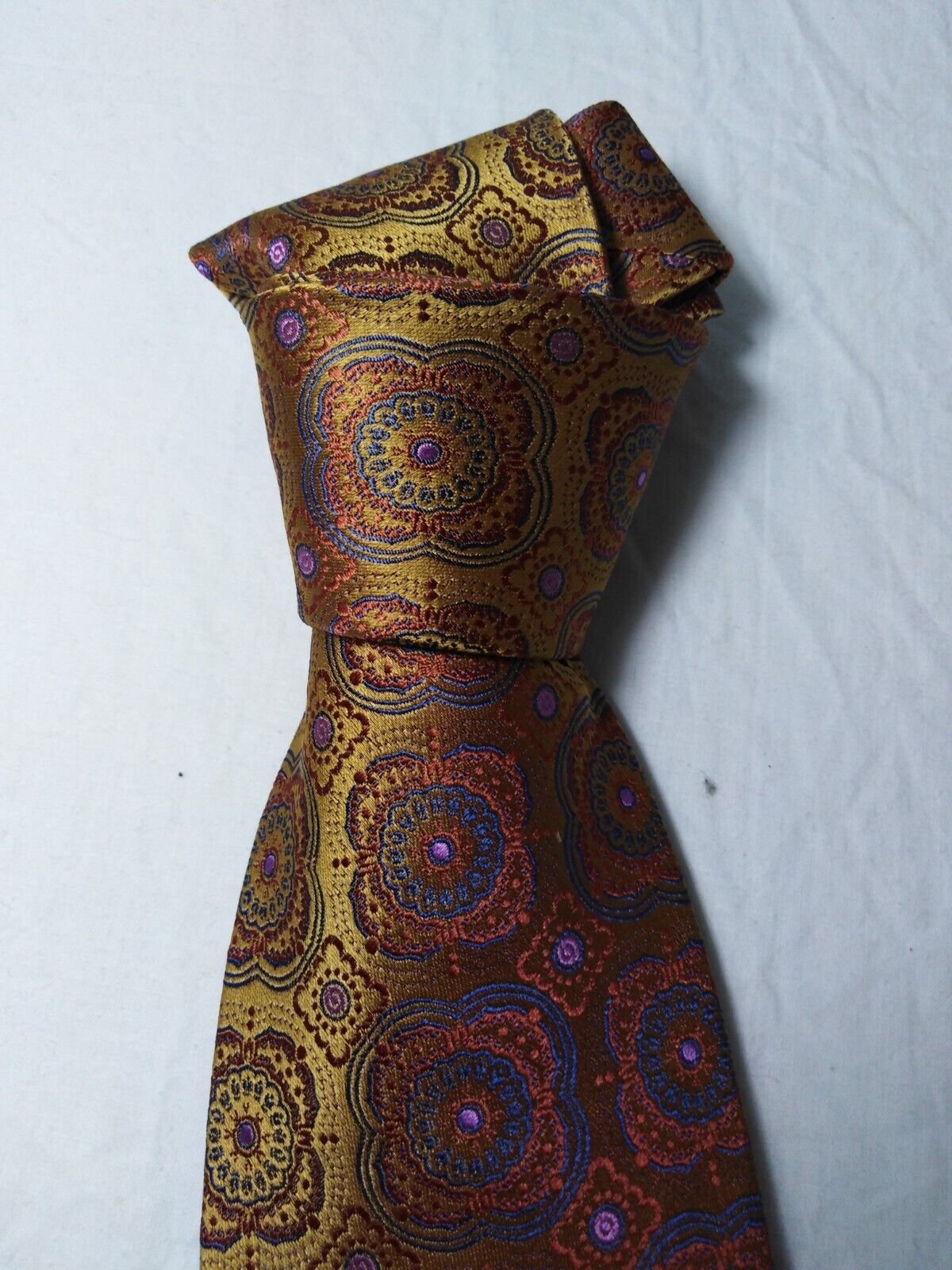 GENESIS LUXE 100% SILK TIE SETA CRAVATTA SELF TIPPED NECKTIE MADE IN ITALY