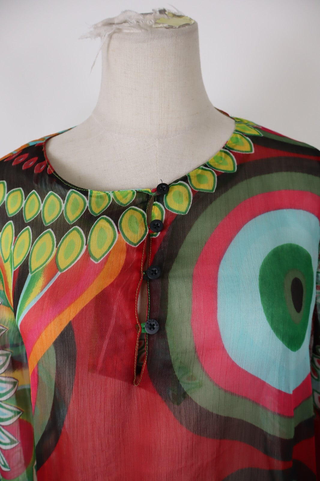 DESIGUAL CAMICIA  DONNA TG. M WOMAN SHIRT CASUAL VINTAGE