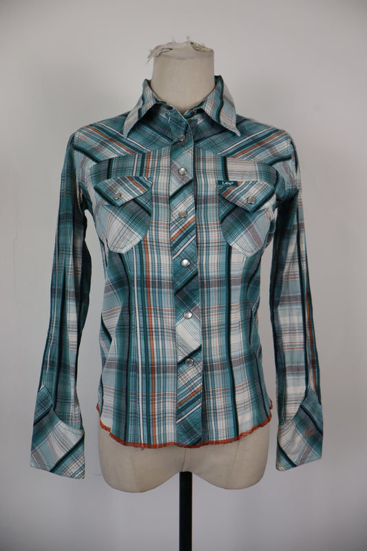LEE CAMICIA DONNA TG. XS WOMAN SHIRT CASUAL VINTAGE COTONE BOTTONI