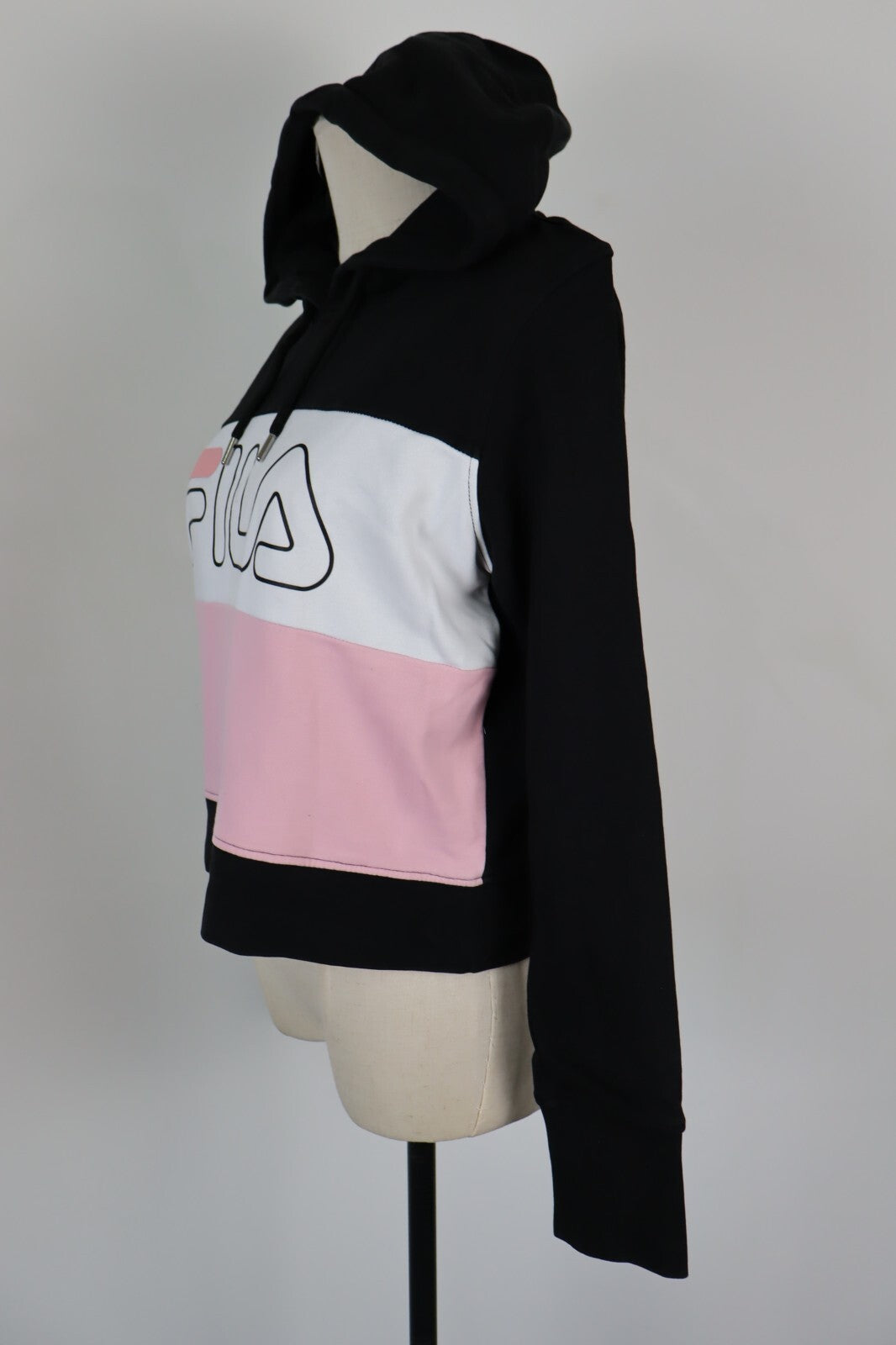 FILA FELPA CON CAPPUCCIO DONNA Tg S WOMAN CASUAL VINTAGE SWEATSHIRT COTONE