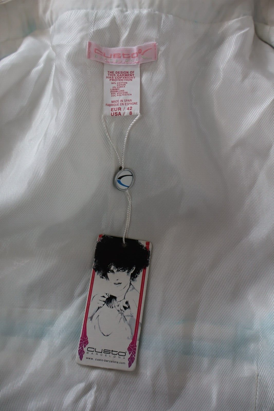 CUSTO GIUBBINO DONNA LEGGERO TG 42 WOMAN JACKET GIACCA VINTAGE COTONE