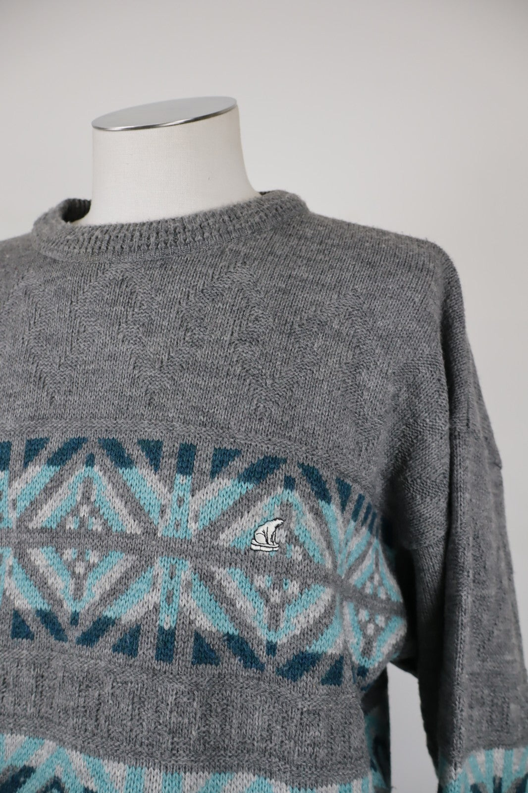 NORTH POLE MAGLIONE LANA WOOL VINTAGE UOMO Tg. 2XL MAN SWEATER CASUAL