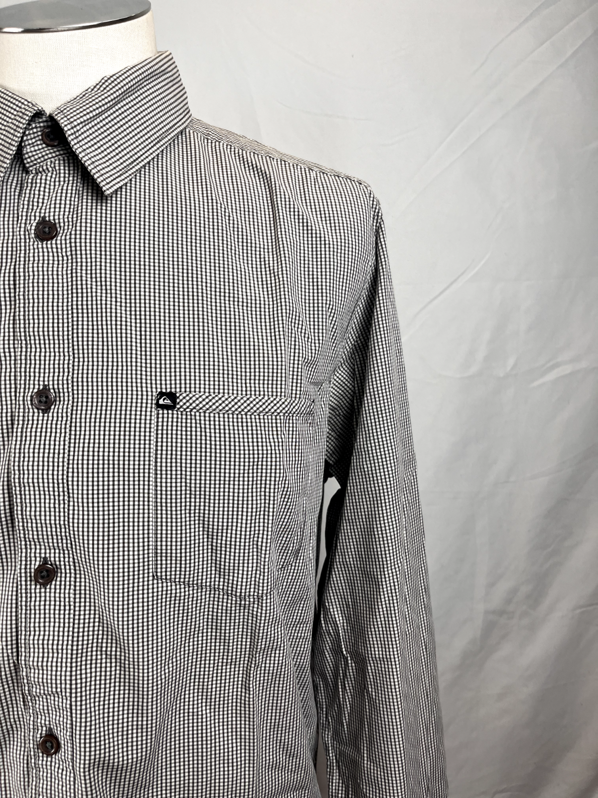 QUIKSILVER CAMICIA UOMO COTONE TG. L  MAN CASUAL VINTAGE SHIRT COTTON