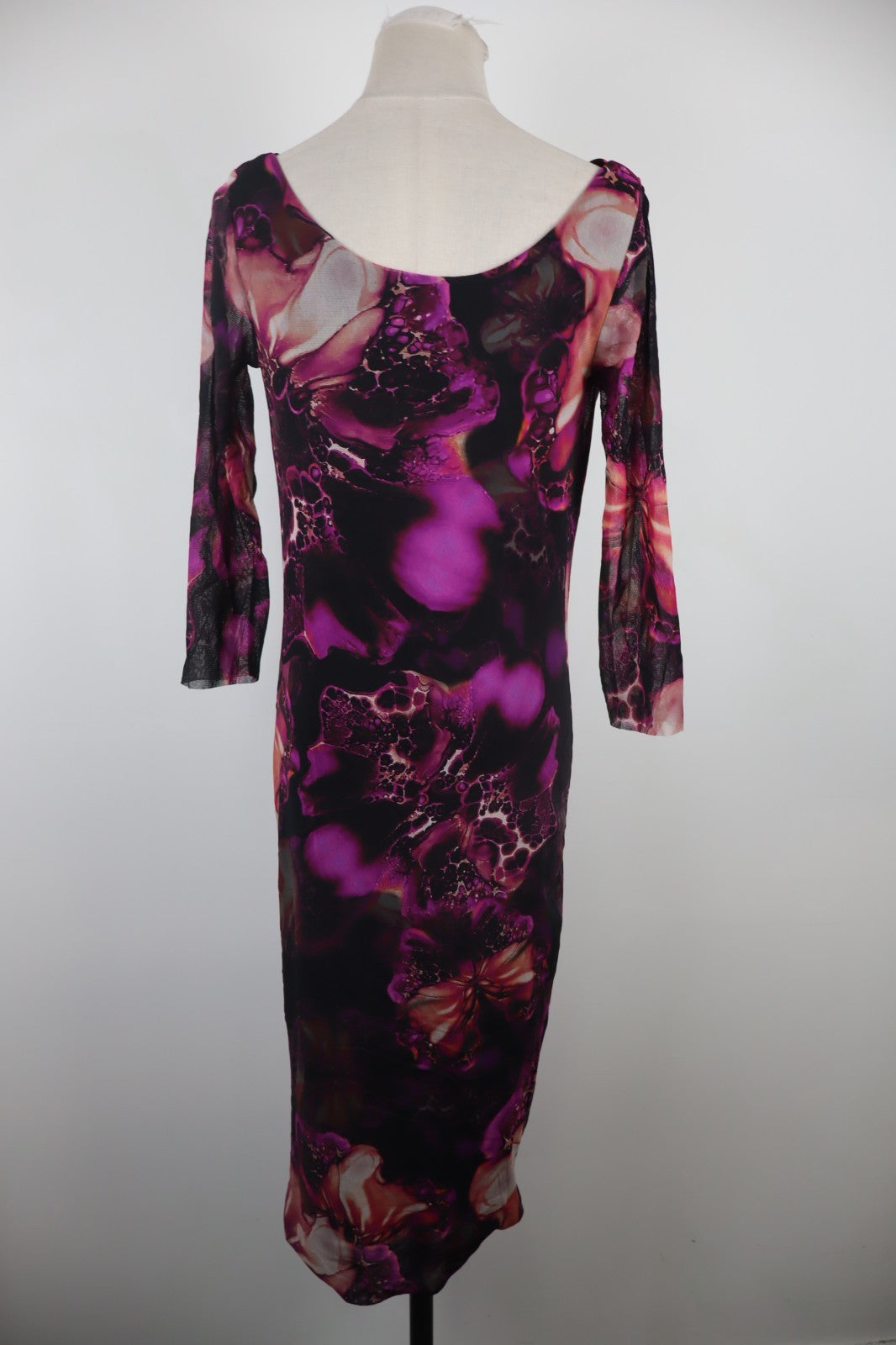 FUZZI VESTITO ABITO DONNA TG. XL WOMAN CASUAL VINTAGE DRESS MANICHE LUNGHE