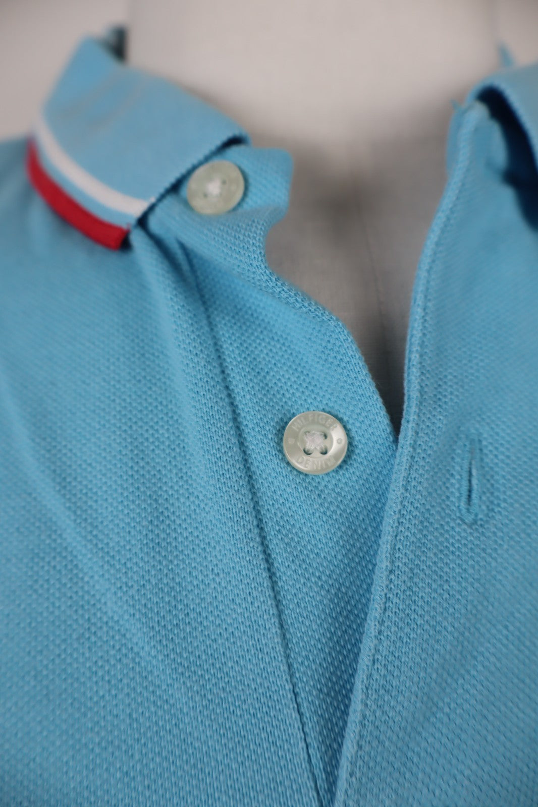 TOMMY HILFIGER DENIM MAGLIA COTONE POLO UOMO L MAN SHIRT CASUAL VINTAGE COTTON