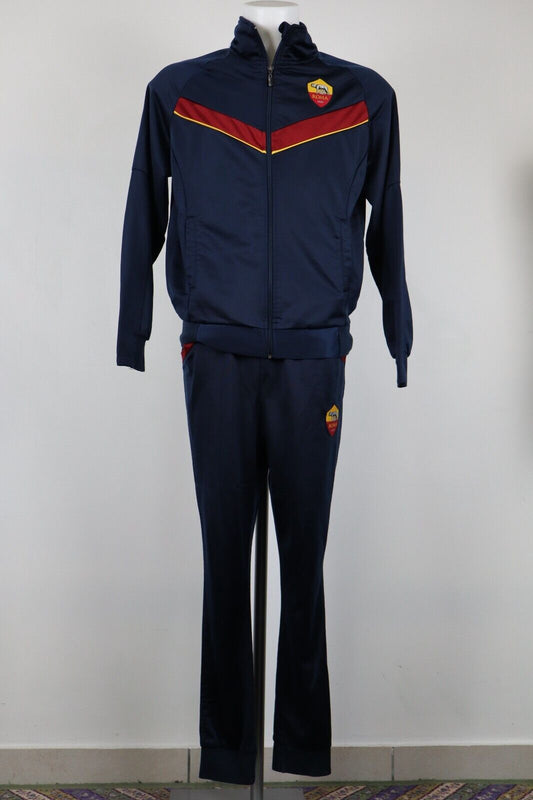 AS ROMA UFFICIALE TUTA COMPLETA CALCIO UOMO Tg L TRACKSUIT SPORT VINTAGE