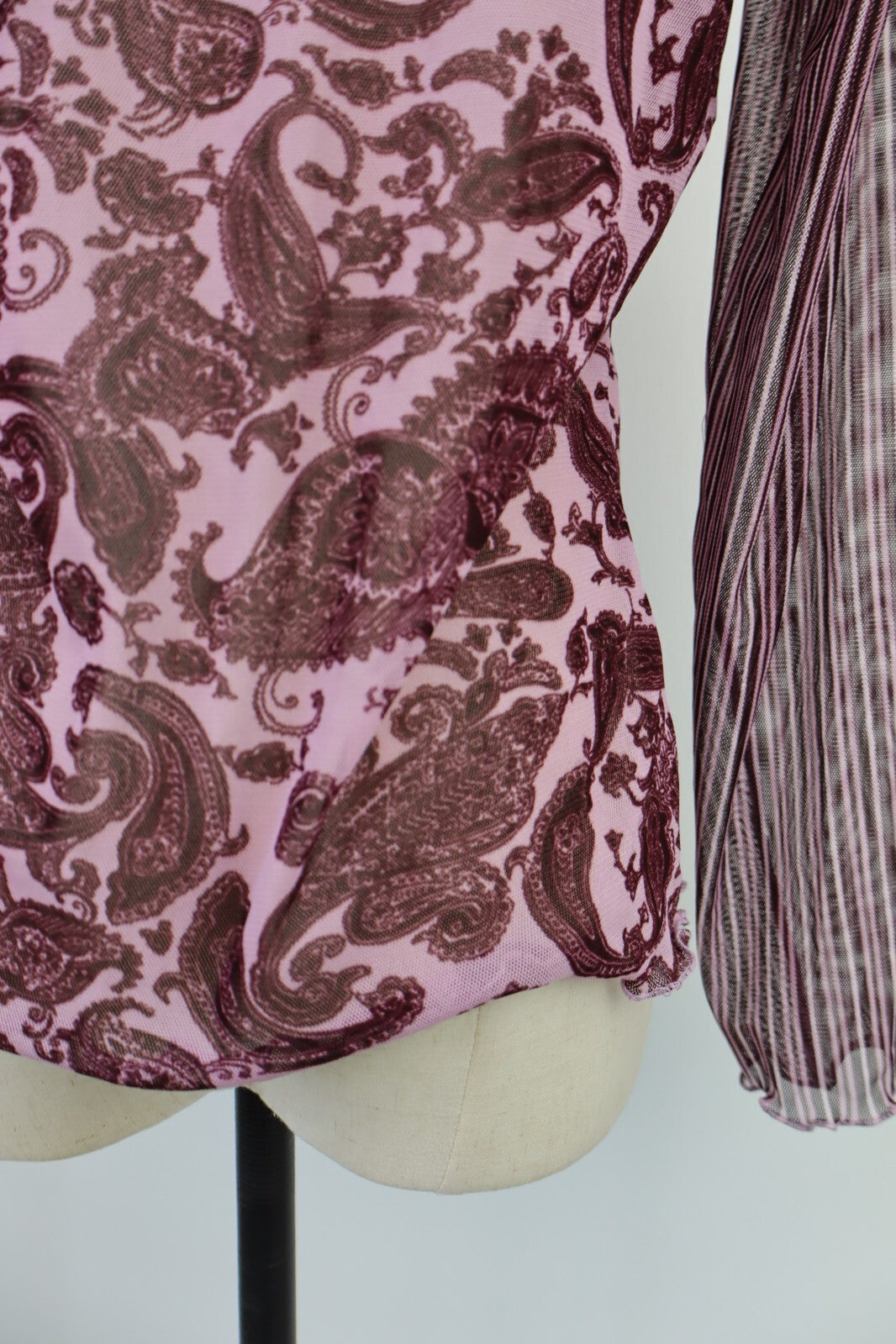 MAGLIA DONNA TG L WOMAN T-SHIRT FUNKY FAIR CHIFFON TRASPARENTE VINTAGE Y2K 00'S