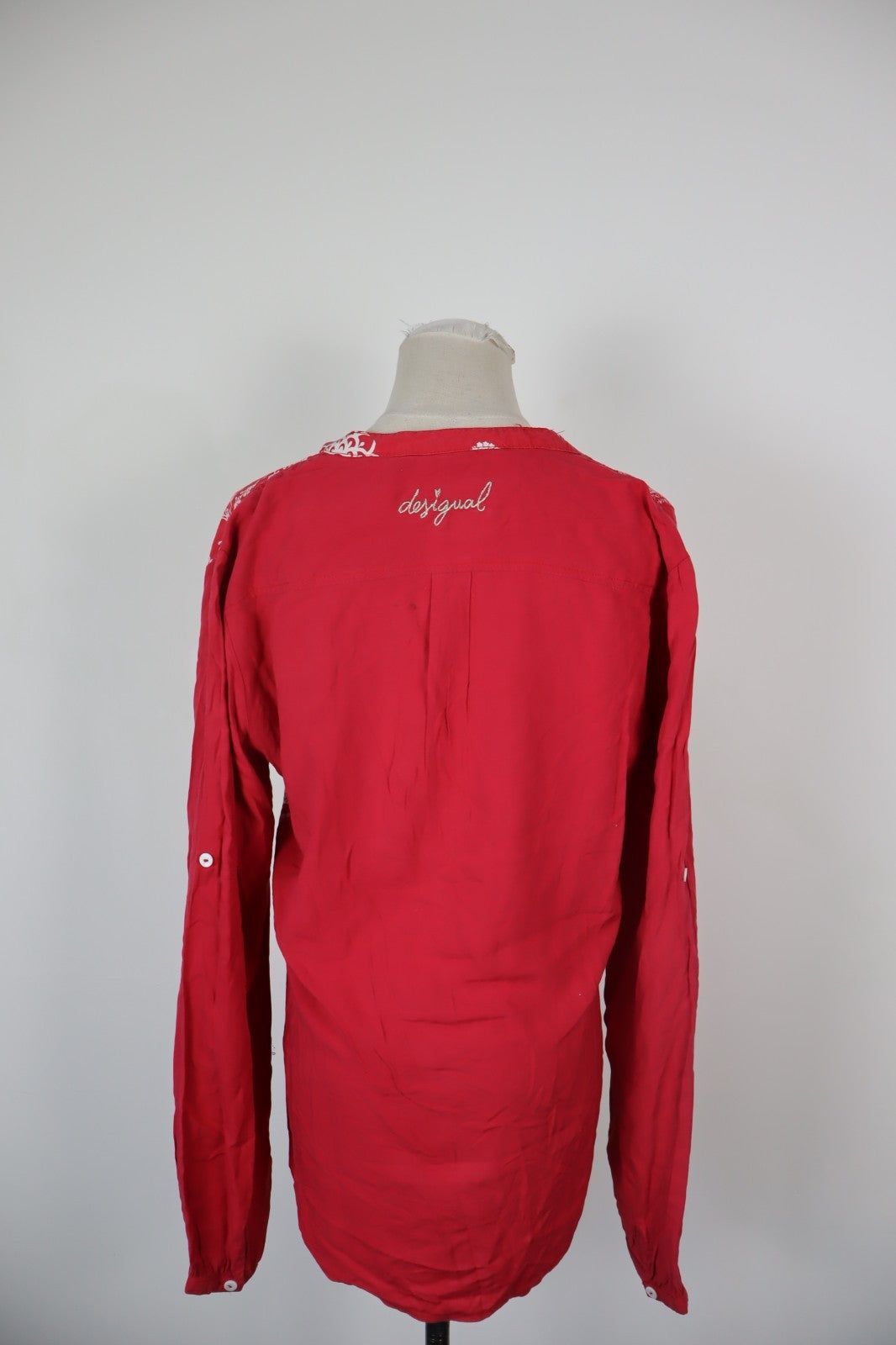 DESIGUAL CAMICIA BLUSA DONNA TG. XL WOMAN SHIRT CASUAL VINTAGE VISCOSA