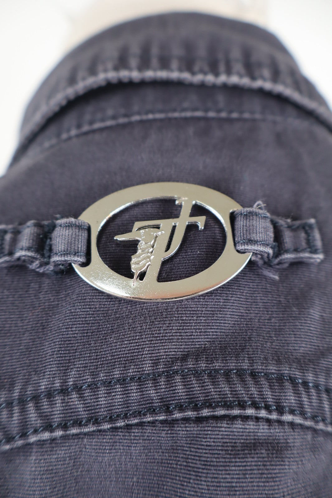 TRUSSARDI JEANS GIUBBINO GIACCA DONNA Tg. 46 WOMAN JACKET COTONE DENIM LOGO