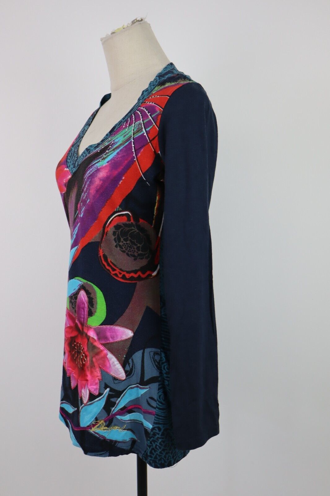 DESIGUAL VESTITO DONNA TG. M  WOMAN CASUAL VINTAGE DRESS ABITO