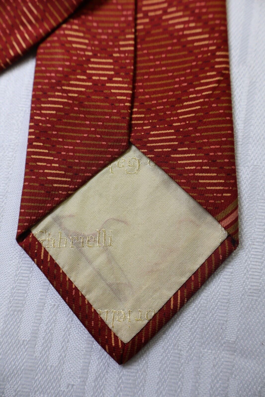 NAZARENO GABRIELLI 100% SETA SILK TIE CRAVATTA NECKTIE VINTAGE CLASSIC ITALY