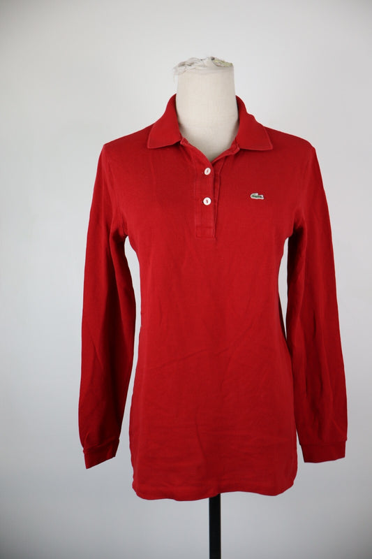 LACOSTE POLO MAGLIA DONNA COTONE TG. 36 WOMAN COTTON SHIRT CASUAL VINTAGE