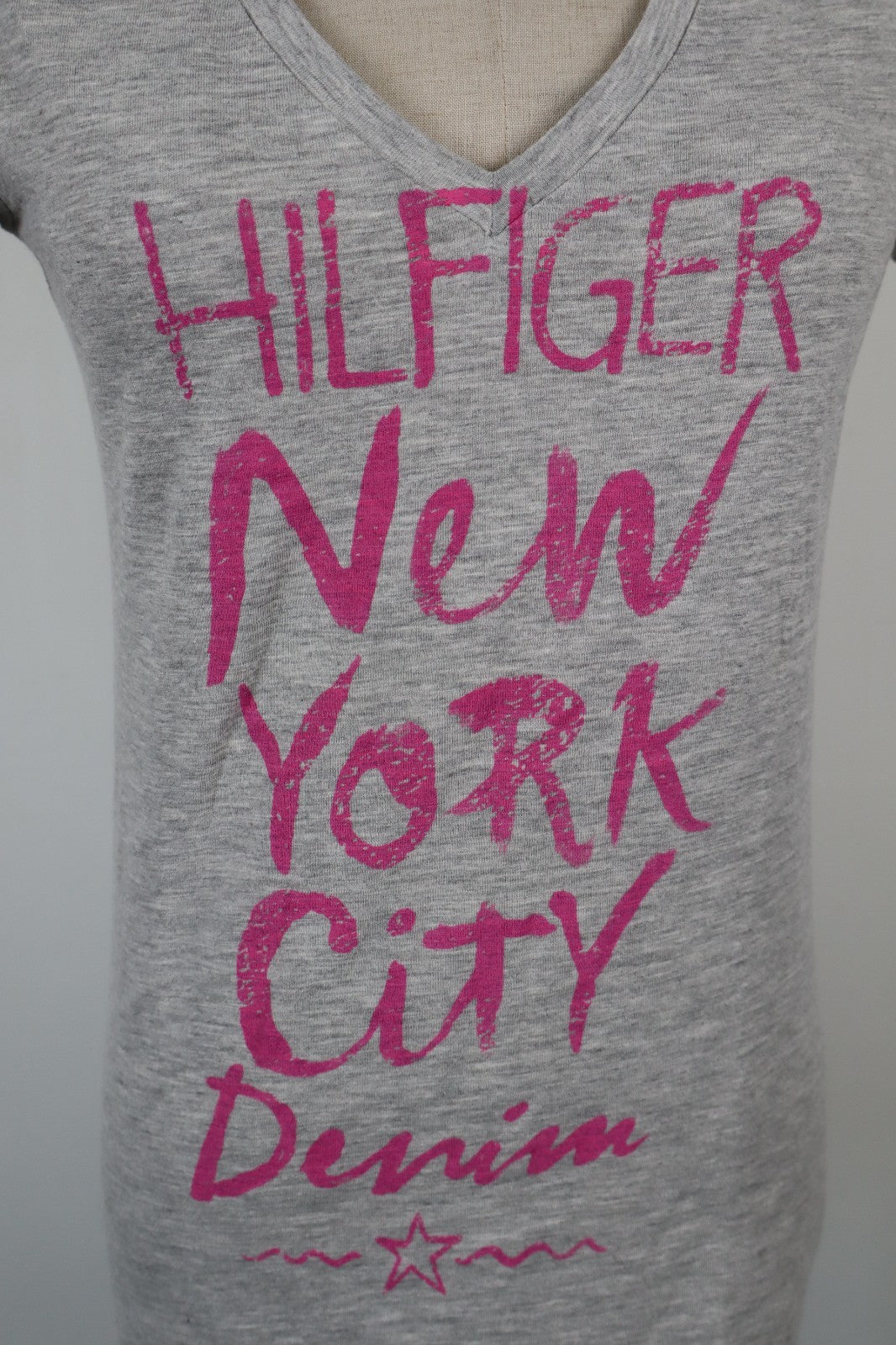 TOMMY HILFIGER  DENIM MAGLIA DONNA TG. M WOMAN CASUAL VINTAGE T-SHIRT COTONE