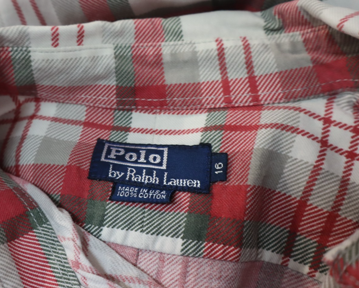 POLO RALPH LAUREN CAMICIA UOMO COTONE TG 16 MAN CASUAL VINTAGE COTTON SHIRT LOGO