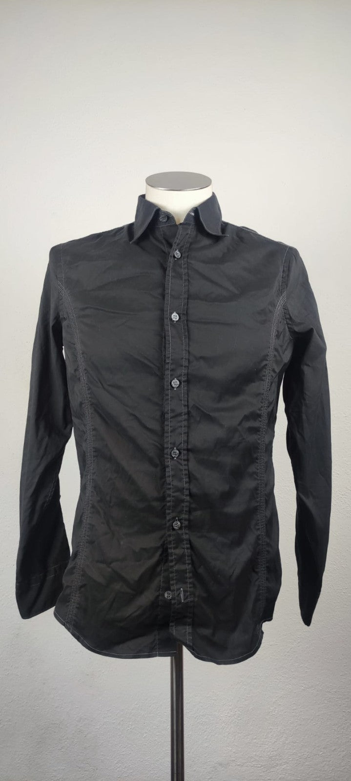 TRUSSARDI JEANS CAMICIA UOMO TG. S MAN CASUAL VINTAGE SHIRT COTONE COTTON