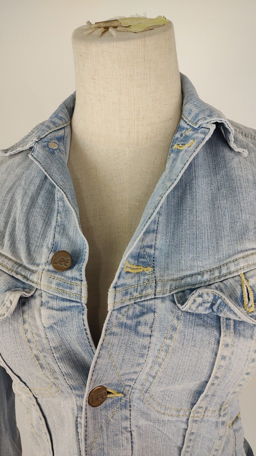 LEE GIUBBINO JEANS DENIM DONNA Tg S WOMAN CASUAL VINTAGE JACKET