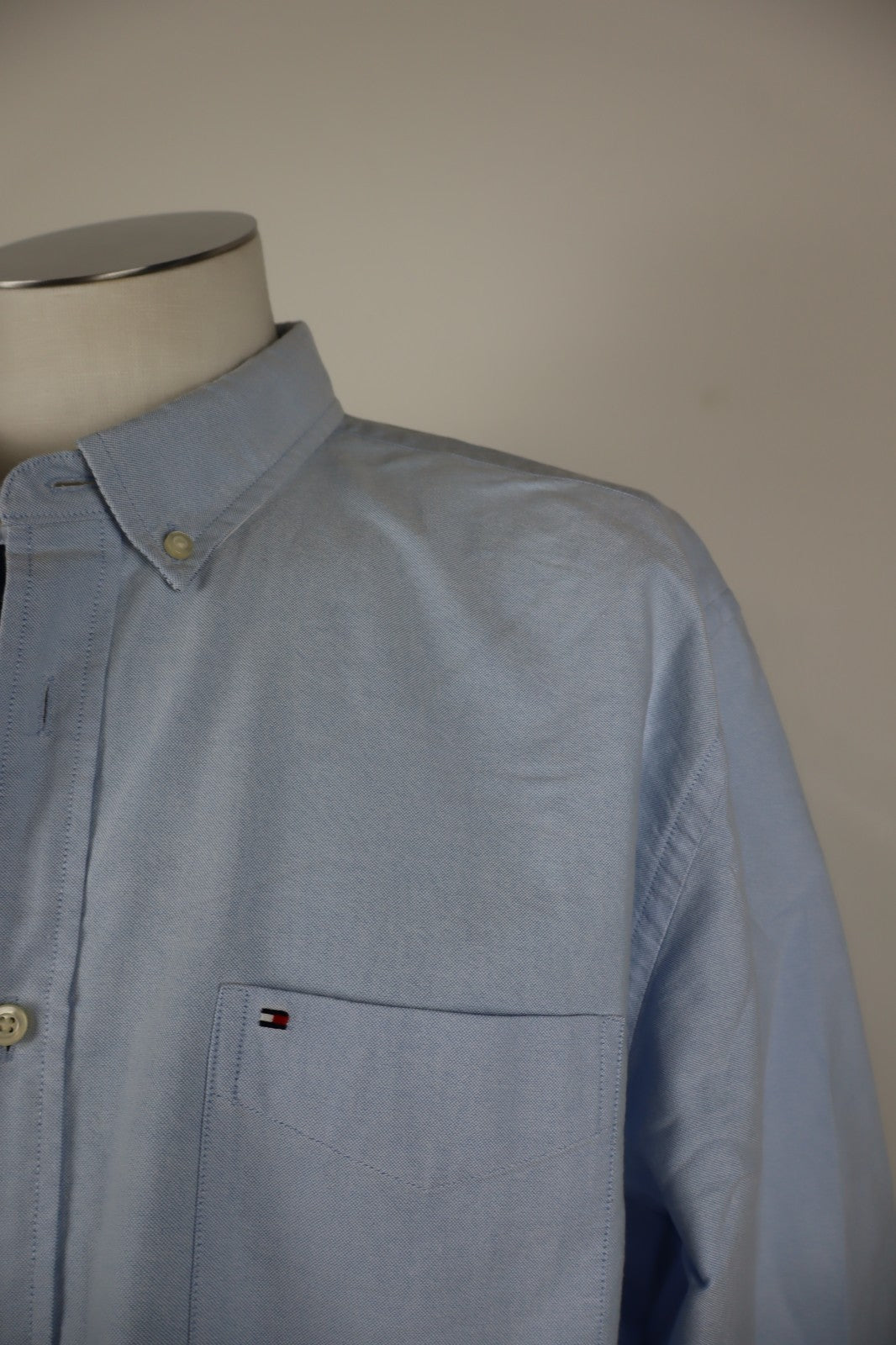 TOMMY HILFIGER CAMICIA UOMO TG. XL MAN CASUAL VINTAGE SHIRT COTONE COTTON LOGO