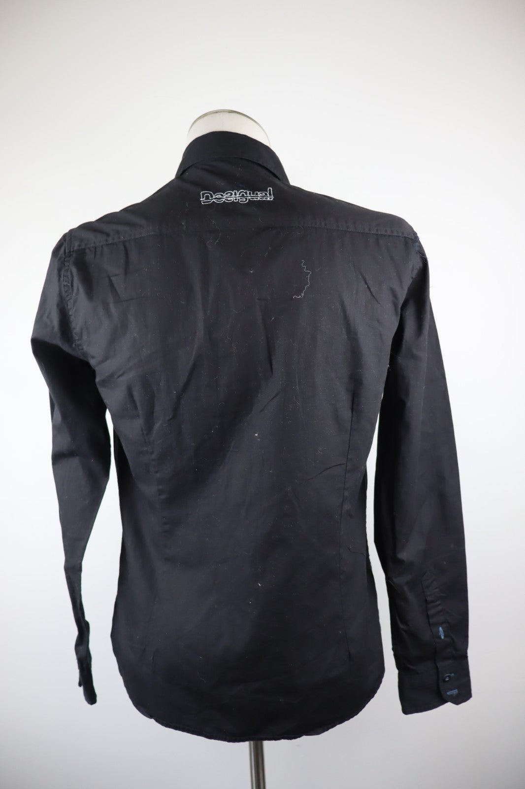 DESIGUAL CAMICIA COTONE SHIRT UOMO TG S  MAN VINTAGE CASUAL LOGO