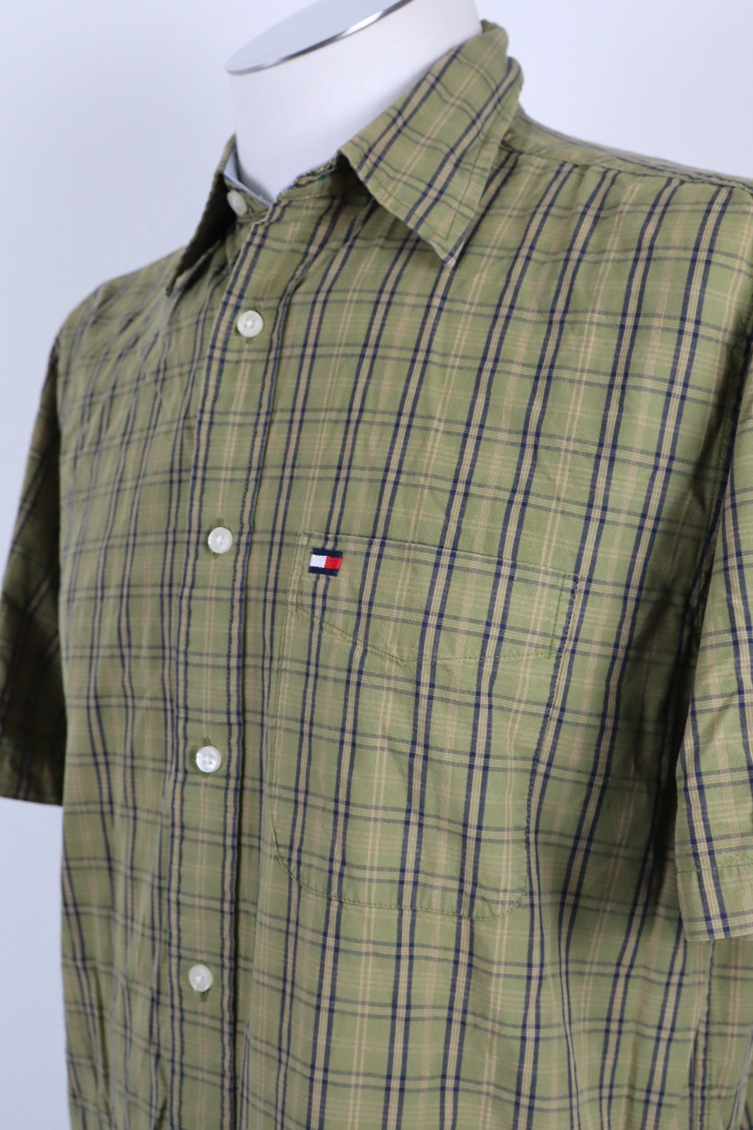 TOMMY HILFIGER CAMICIA UOMO TG. S  MAN CASUAL SHIRT VINTAGE SHIRT COTONE