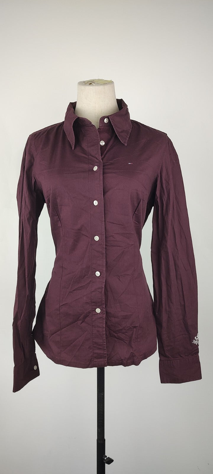 TOMMY HILFIGER CAMICIA DONNA COTONE TG. L WOMAN COTTON SHIRT CASUAL VINTAGE