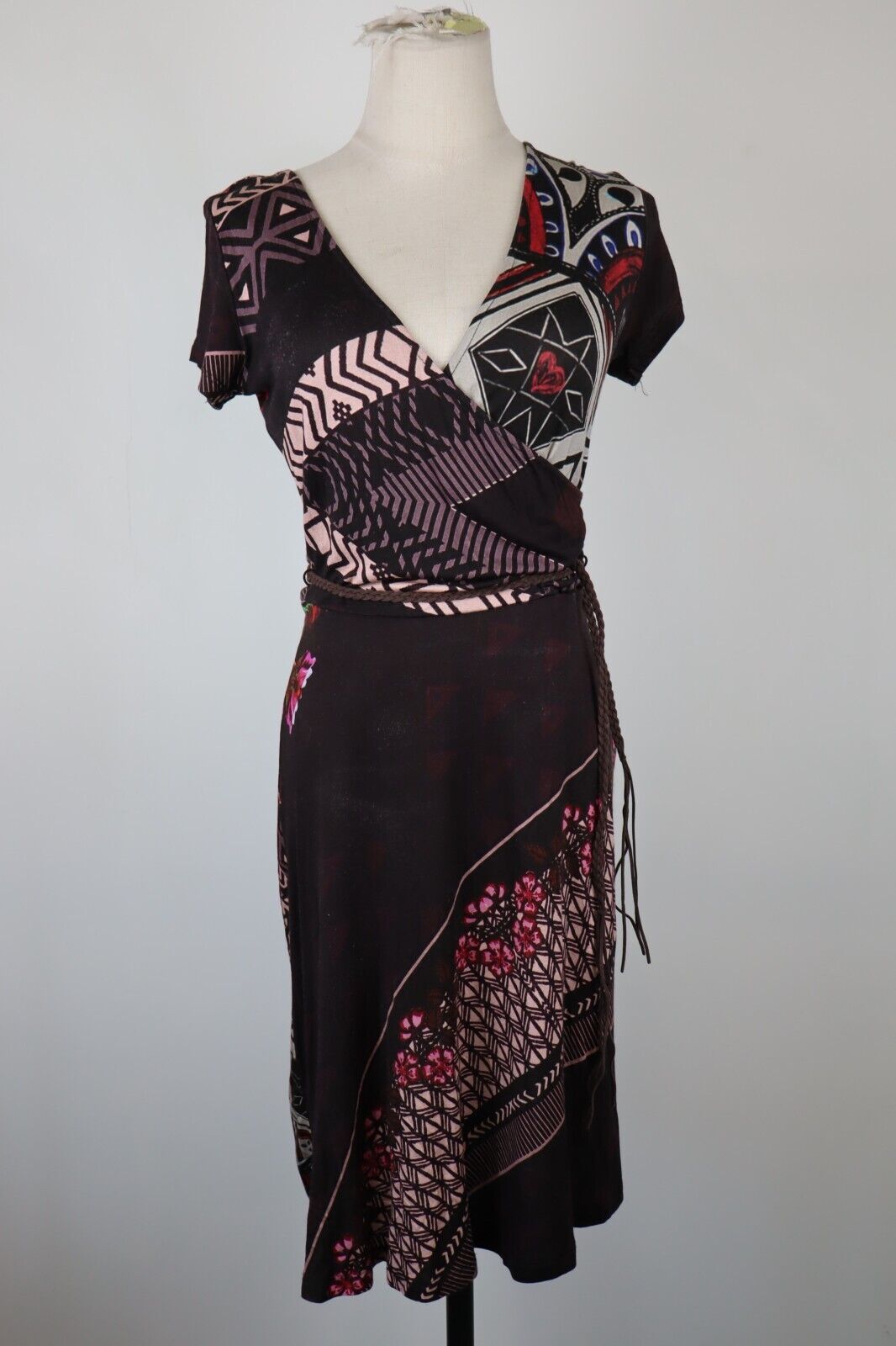 DESIGUAL VESTITO DONNA TG. S WOMAN CASUAL VINTAGE DRESS ABITO COTONE COTTON