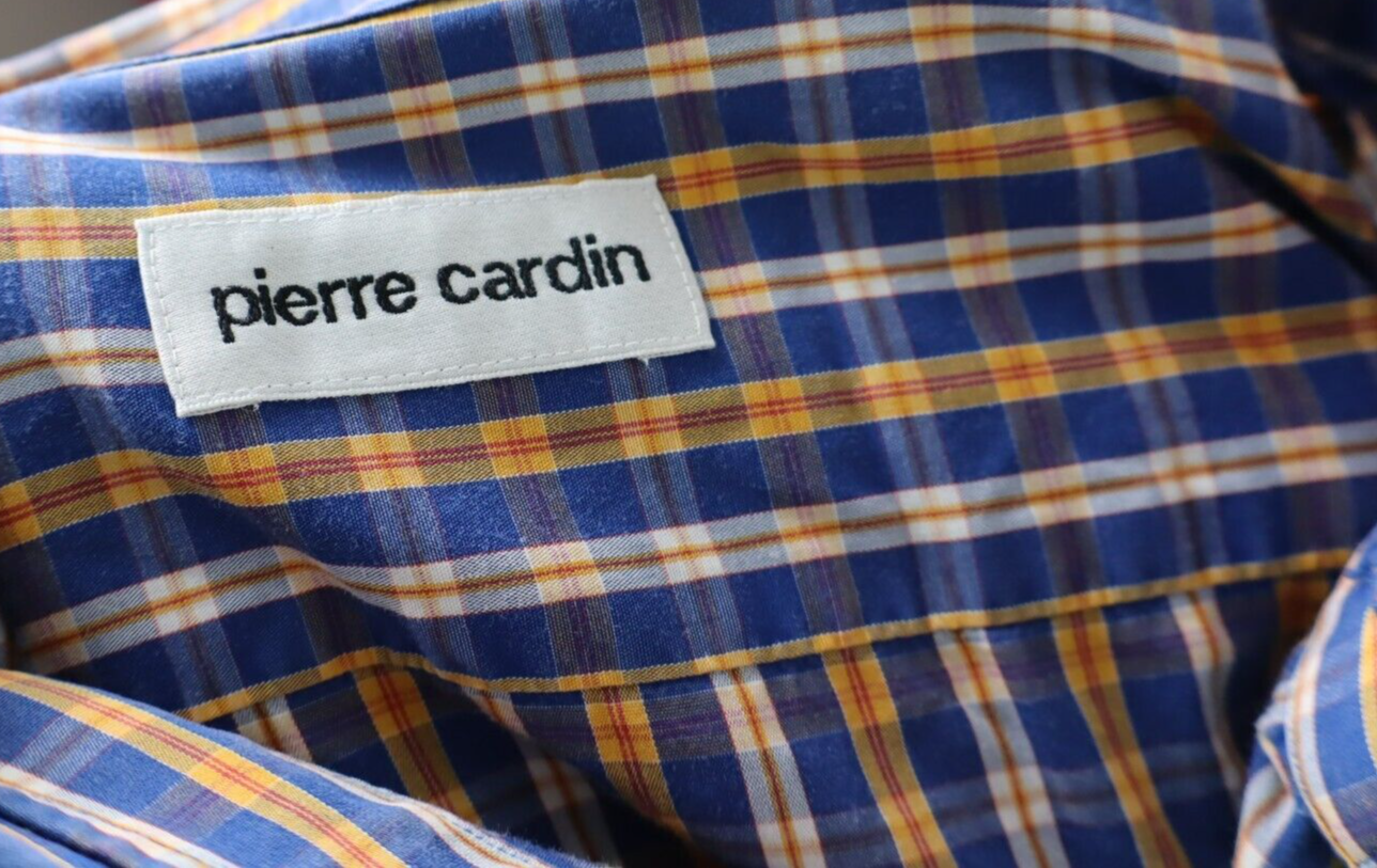 PIERRE CARDIN CAMICIA UOMO TG. 18 46 1/2 MAN CASUAL VINTAGE SHIRT COTONE