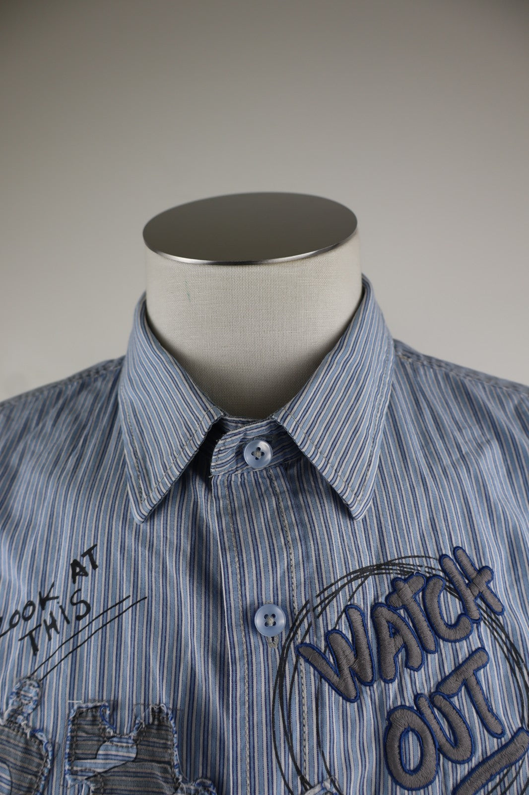 DESIGUAL CAMICIA SHIRT UOMO TG XL MAN VINTAGE CASUAL LOGO COTONE