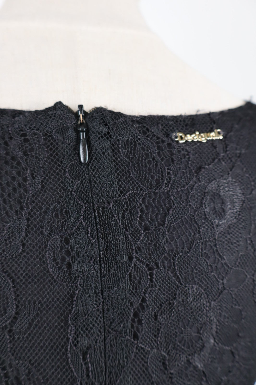 DESIGUAL VESTITO ABITO SMANICATO DONNA TG. S WOMAN CASUAL VINTAGE DRESS NERO