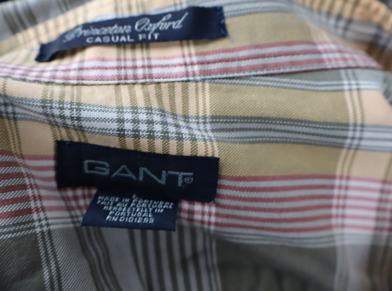 GANT CAMICIA UOMO COTONE COTTON TG. L  MAN CASUAL VINTAGE SHIRT