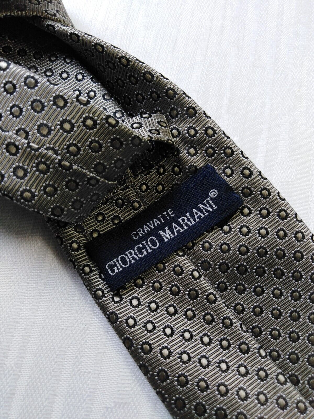 GIORGIO MARIANI 100% SETA SILK TIE CRAVATTA NECKTIE ITALY VINTAGE SELF TIPPED