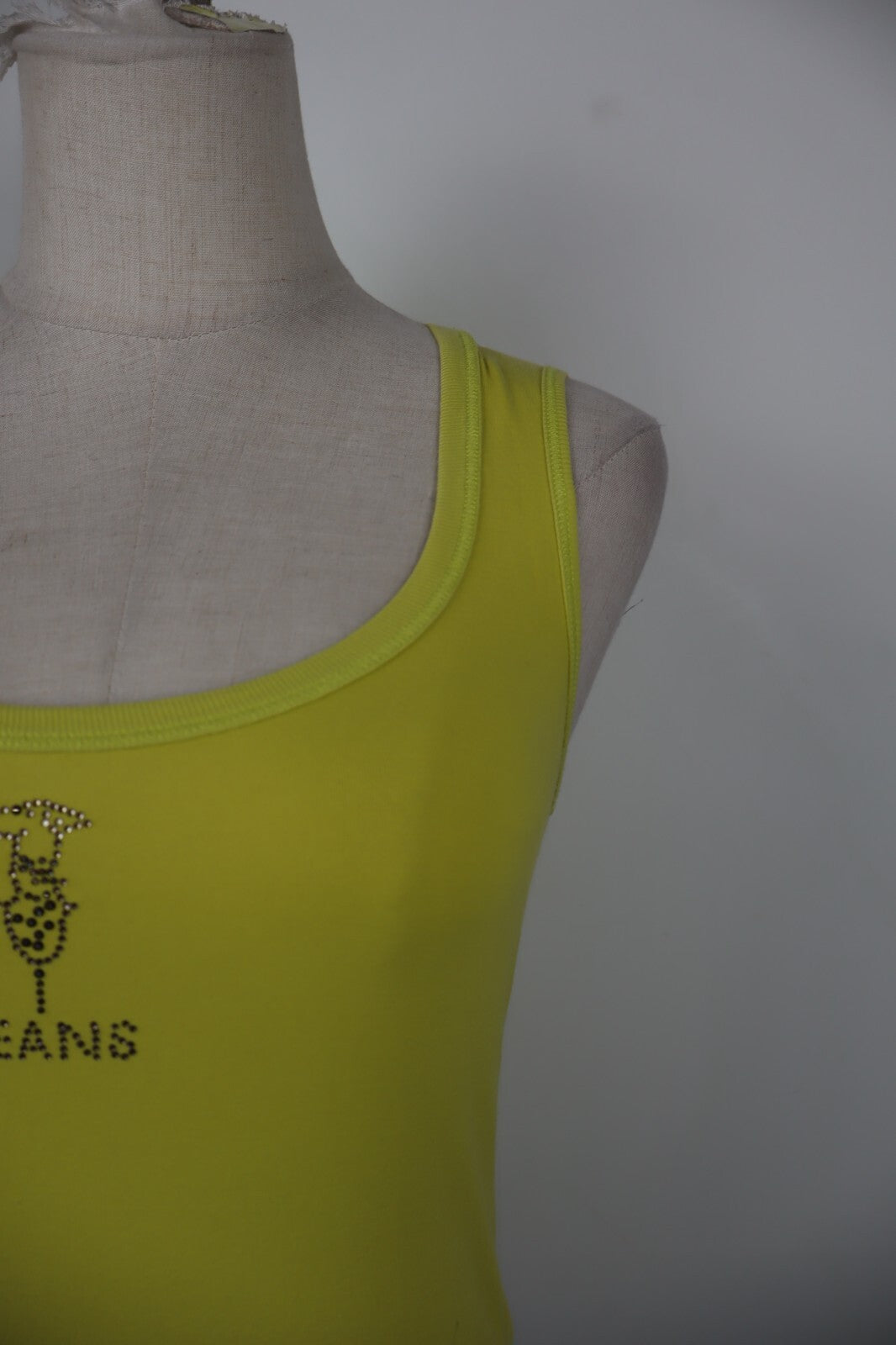 TRUSSARDI JEANS CANOTTA MAGLIA TOP DONNA S WOMAN CASUAL VINTAGE T-SHIRT COTONE